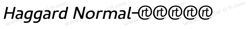 Haggard Normal字体转换